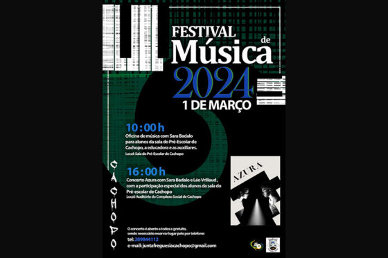 Festival de Música de Cachopo regressa em Março